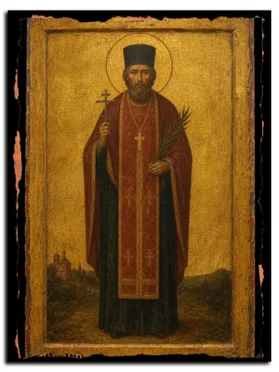 Иоанн Родионов священномученик — икона на дереве