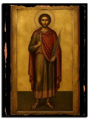 Перегрин Диррахийский мученик — икона на дереве