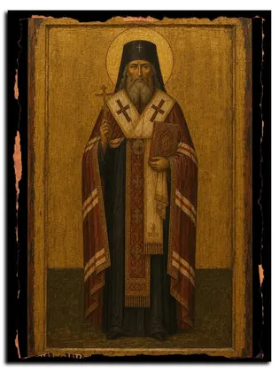 Платон Кульбуш священномученик, Ревельский епископ — икона на дереве