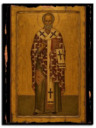 Флавиан, архиепископ Антиохийский, святитель — икона на дереве