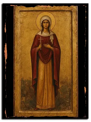 Харитина Амисийская (Понтийская) святая мученица — икона на дереве