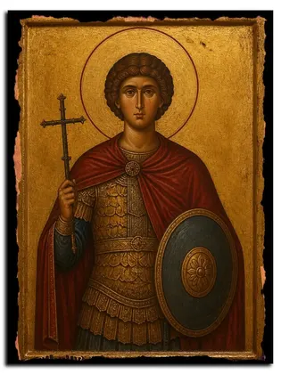 Виктор Халкидонский мученик — икона на дереве