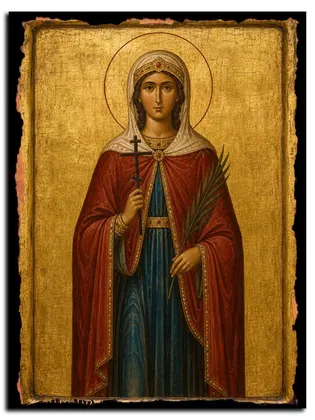 Виктория Эфесская Святая мученица — икона на дереве
