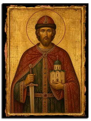 Всеволод Псковский и Новгородский Святой Благоверный князь — икона на дереве