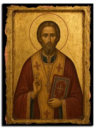 Вячеслав Закедский, священномученик, пресвитер — икона на дереве