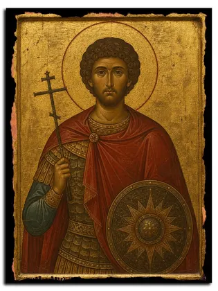 Александр Кесарийский, Палестинский, Египетский мученик — икона на дереве