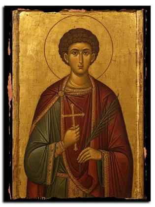 Даниил Египтянин, Кесарийский (Палестинский) мученик — икона на дереве