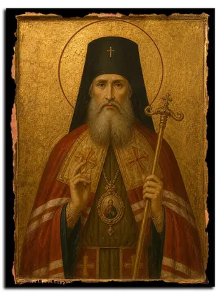 Александр Петровский, архиепископ Харьковский, священномученик — икона на дереве