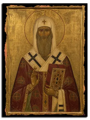 Дионисий, архиепископ Суздальский, святитель — икона на дереве