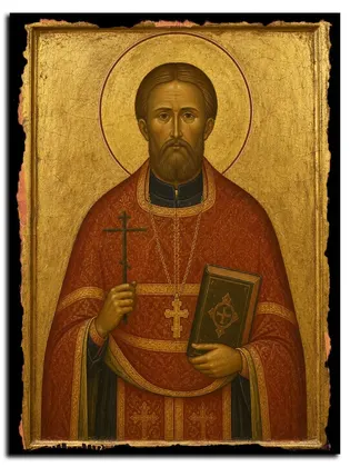Александр Покровский священномученик, пресвитер — икона на дереве
