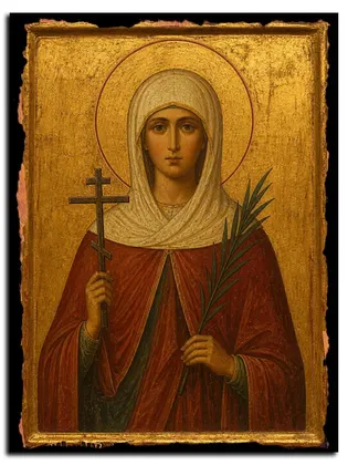 Екатерина Петроградская (Арская) мученица — икона на дереве