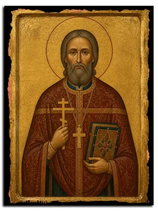 Иаков Бойков пресвитер, священномученик — икона на дереве