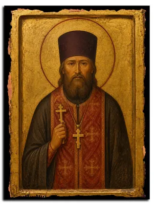 Иаков Гусев, Дивеевский священномученик — икона на дереве