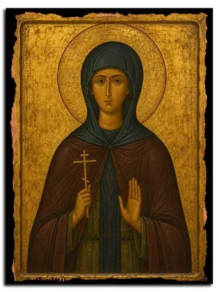 Ирина Каппадокийская преподобная — икона на дереве