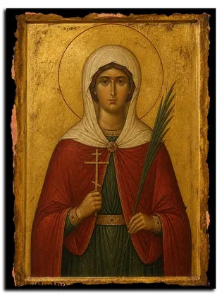 Мария Волнухина мученица — икона на дереве