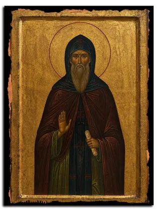 Марк Афинский, Фракийский Преподобный — икона на дереве