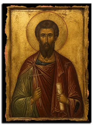 Марк Фиваидский святой мученик — икона на дереве