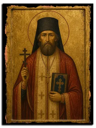 Никита Алмазов священномученик — икона на дереве
