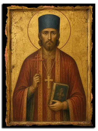 Николай Пятницкий священномученик — икона на дереве
