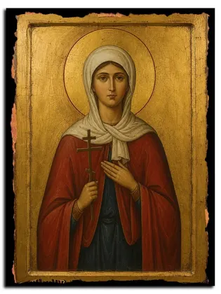 Ольга Масленникова святая мученица — икона на дереве