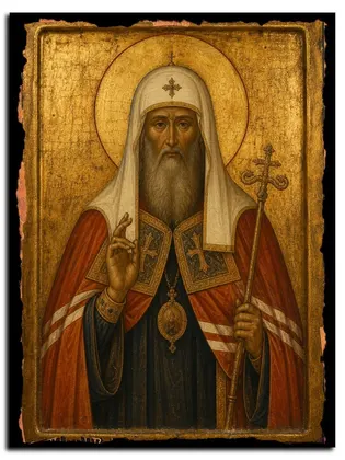 Павел I, патриарх Константинопольский, священномученик — икона на дереве