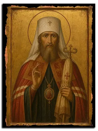 Петр (Полянский) Крутицкий, священномученик митрополит — икона на дереве