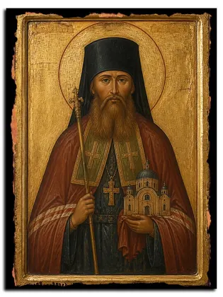 Петр (Скипетров) Петроградский священномученик — икона на дереве
