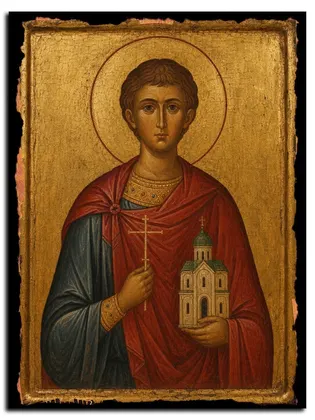 Петр Троицкий мученик — икона на дереве