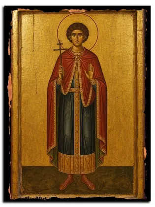Алексий Константинопольский святой мученик — икона на дереве