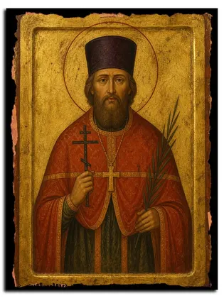 Сергий Марийский (Стрельников), священномученик, пресвитер — икона на дереве