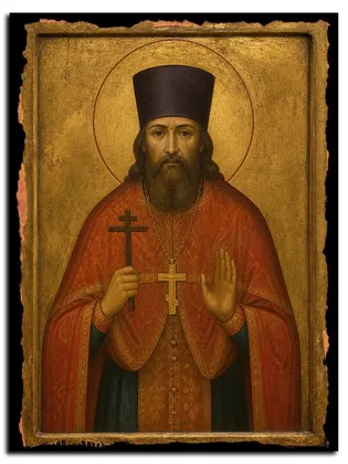Сергий Тамбовский (Лавров), пресвитер священномученик — икона на дереве