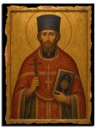 Феодор Каллистов, священномученик, пресвитер — икона на дереве