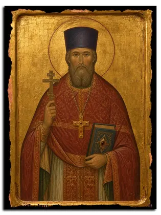 Феодор Колеров Священномученик, пресвитер — икона на дереве