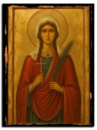 Агриппина (Аграфена) Римляныня, мученица — икона на дереве