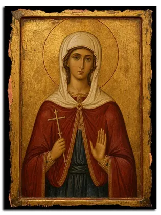 Агриппина Киселева святая мученица — икона на дереве