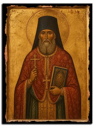 Адриан Троицкий священномученик — икона на дереве
