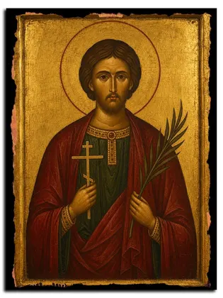Андрей Гневышев мученик — икона на дереве
