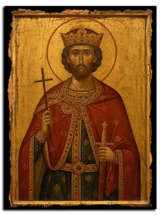 Арчил II, царь Иверский, мученик — икона на дереве