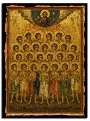 Вифлеемские младенцы мученики — икона на дереве