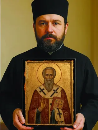 Власий Священномученик епископ Севастийский. Икна на холлсте — фото 6