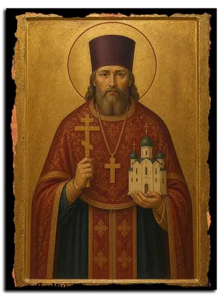 Дамаскин (Цедрик) Стародубский, Глуховский священномученик, епископ — икона на дереве
