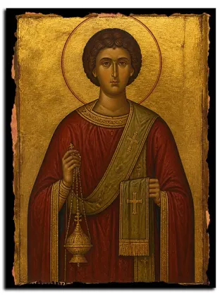 Димитриан (Димитрий) Саламинский (Кипрский), диакон священномученик — икона на дереве