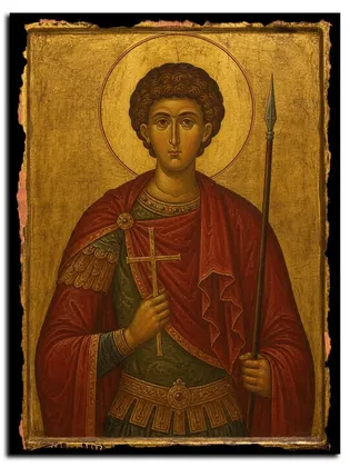 Диомид Кесарийский Мученик — икона на дереве