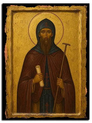 Евфросин Палестинский Преподобный — икона на дереве