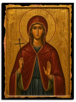 Анна Адрианопольская Святая мученица — икона на дереве