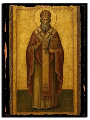 Емилиан Кизический, Священноисповедник, епископ — икона на дереве