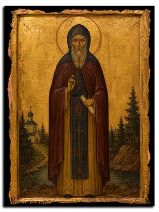 Герасим Болдинский — икона на дереве