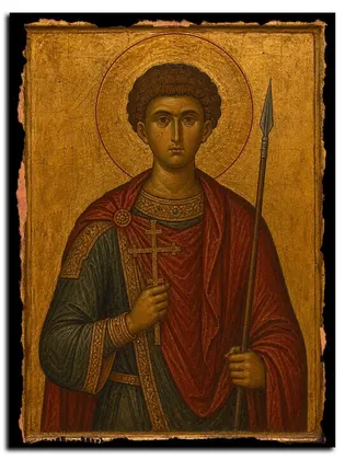 Дмитрий Константинопольский, мученик — икона на дереве