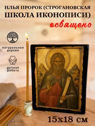 Илья Пророк (Строгановская школа иконописи) — фото 5