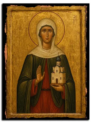 Мария Устюжская, праведная — икона на дереве